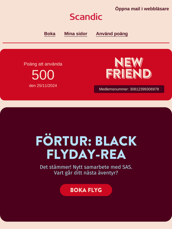 Förtur till SAS Black Flyday-rea! ✈️