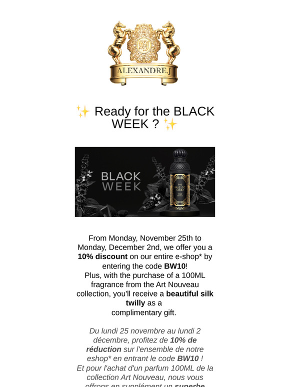 The Black Week : Open to discover our surprises !