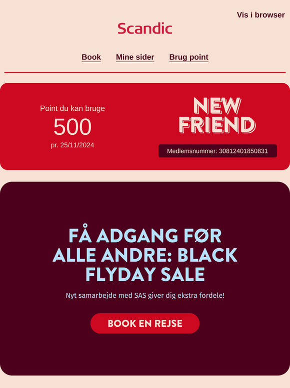 VIP-adgang til SAS Black Flyday Sale ✈️
