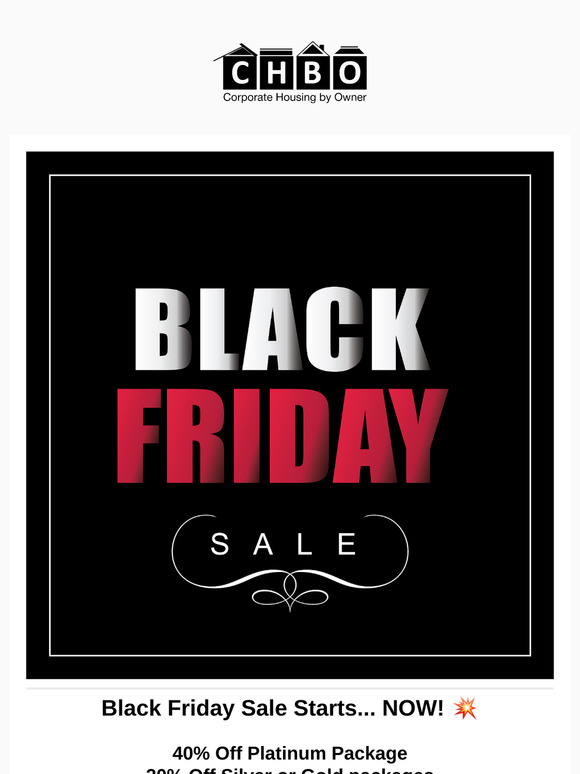 40% Off Black Friday Sale Starts... NOW!💥