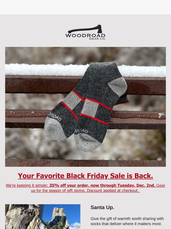Woodroad Gear Co Black Friday Sale