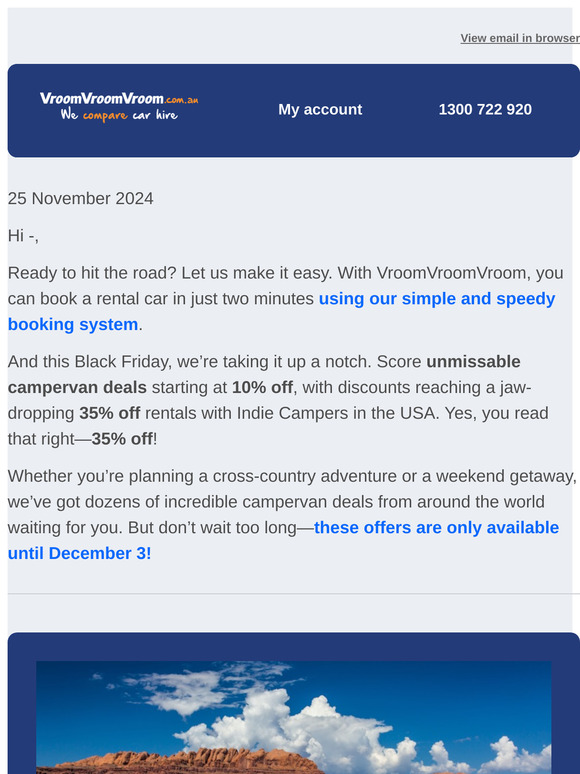 🚗 Black Friday Campervan Deals from VroomVroomVroom!