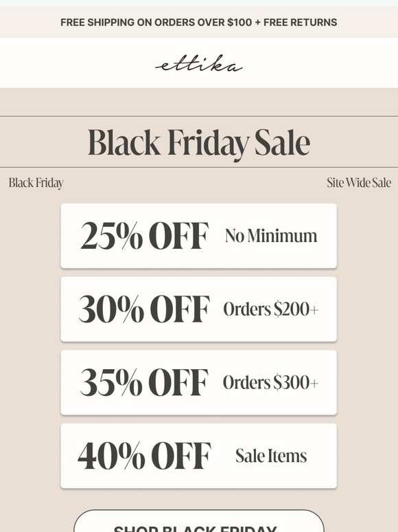 Black Friday Exclusive: Up to 40% off 🎁