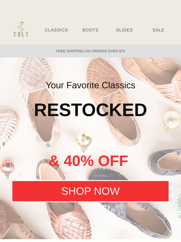 Restocked Classics are here and 40% off‼️