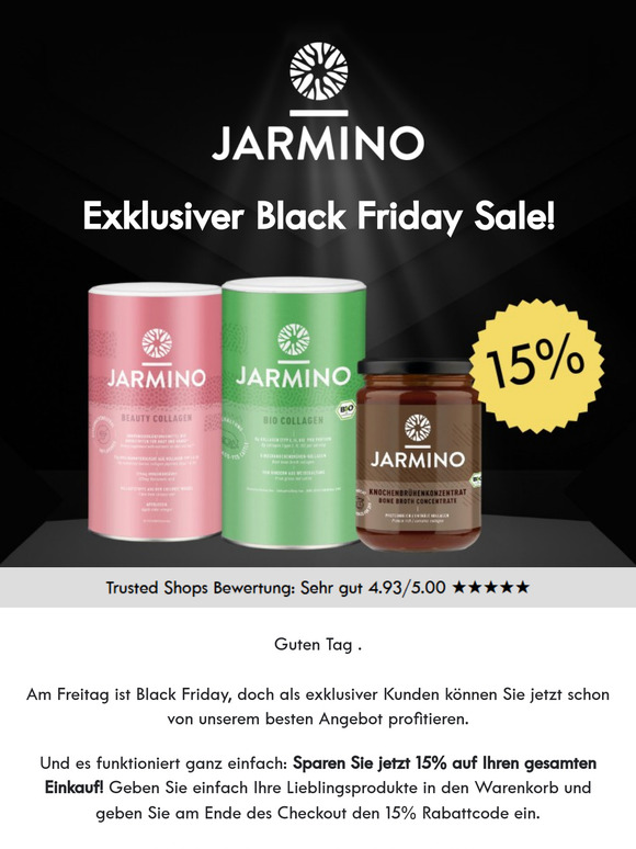 Exklusiver Black Friday Sale - Sparen und gesund bleiben!