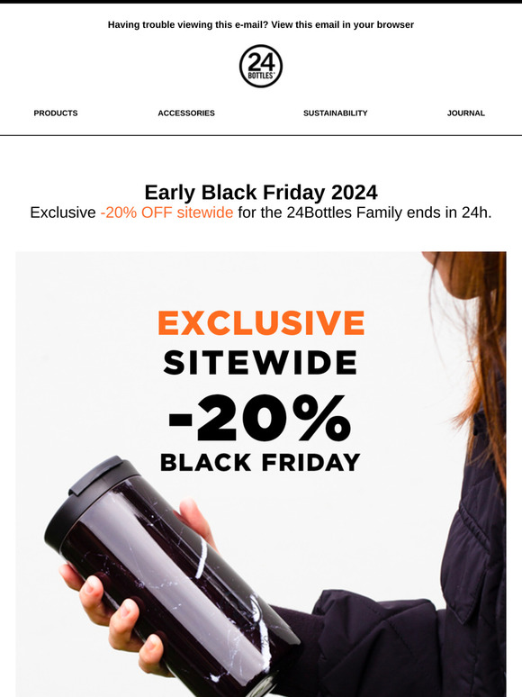 🔴 Ends in 24h: Early Black friday -20% OFF sitewide