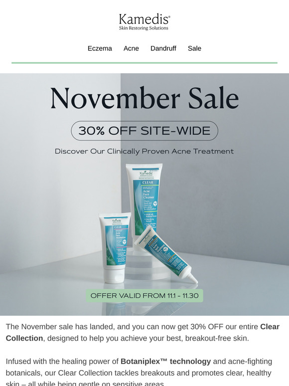 30% Off Clear Collection – Your Solution for Breakout-Free Skin