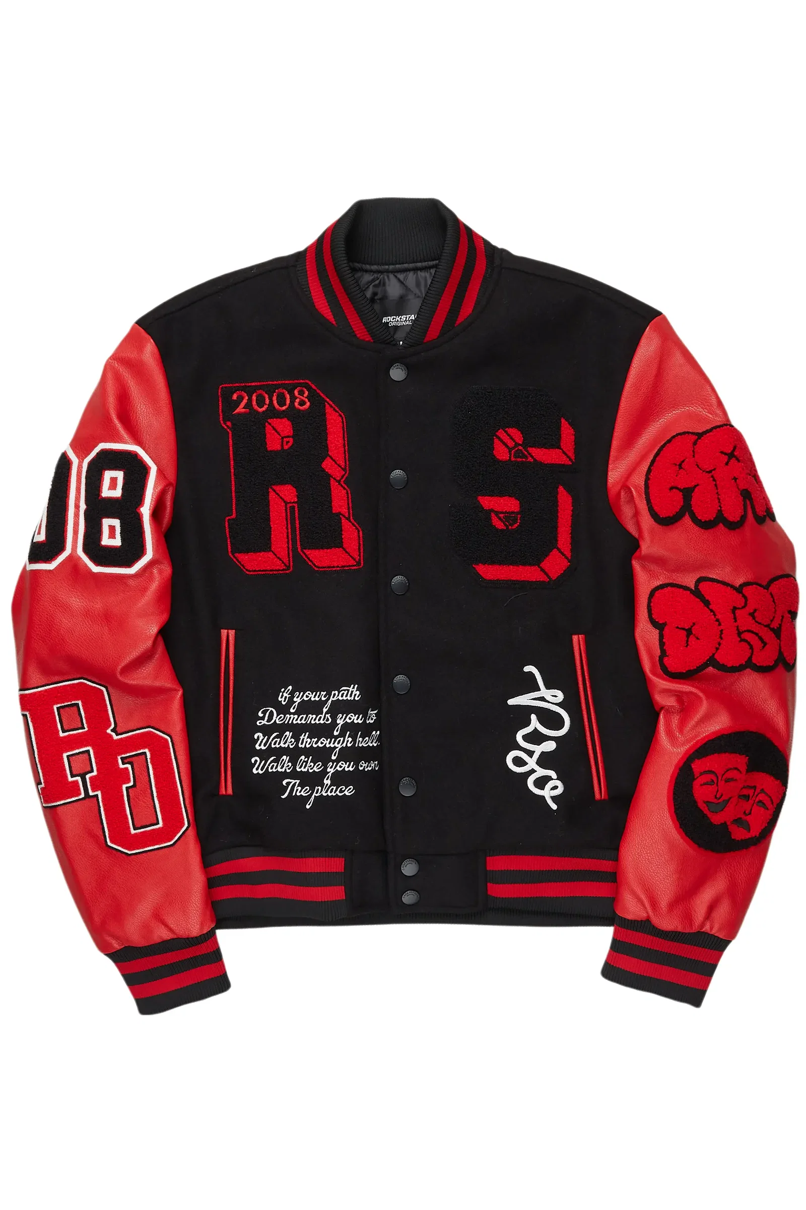 Image of Leslaw Red/Black Varsity Jacket
