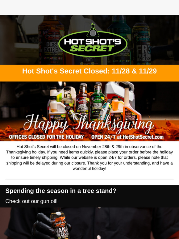 Upcoming holiday office closures 🍗