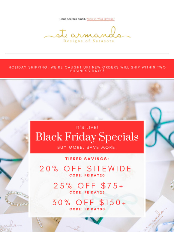 Early Access: 20-30% off Sitewide