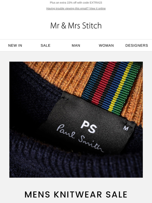 30% Off selected mens marino knitwear - The easy gift!