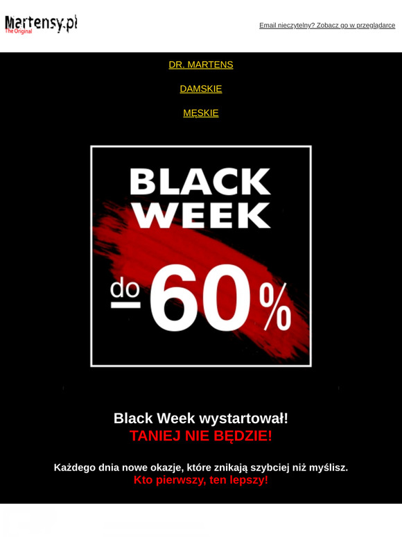 Kup buty nawet 60% taniej! Black Week ruszył!