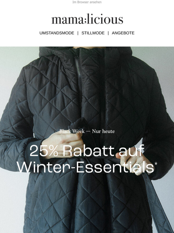 25% Rabatt auf Winter-Essentials!🧥❄️