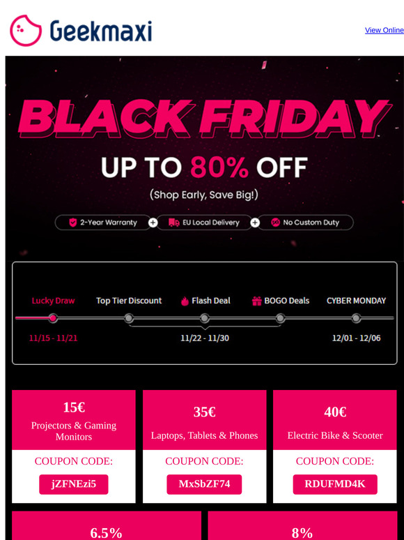 Black Friday Flash Deals: Grab Up to 80% OFF Now!
