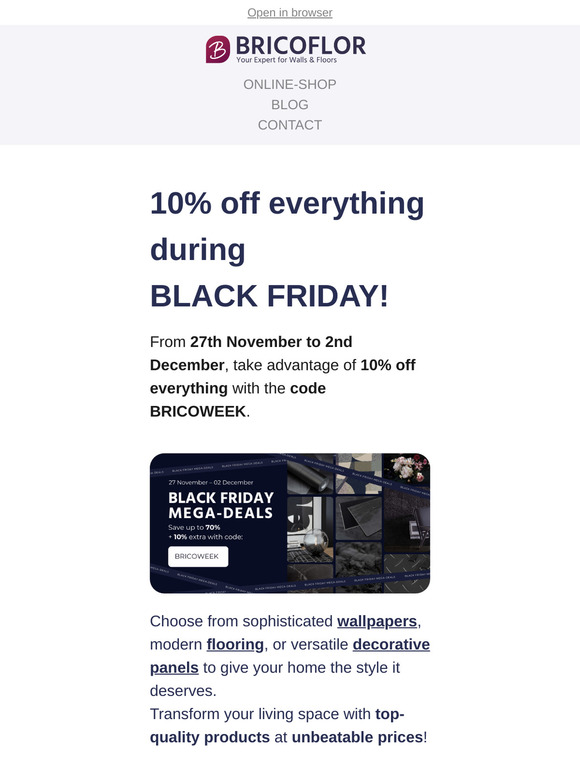 BLACK FRIDAY: 10% for your dream home!