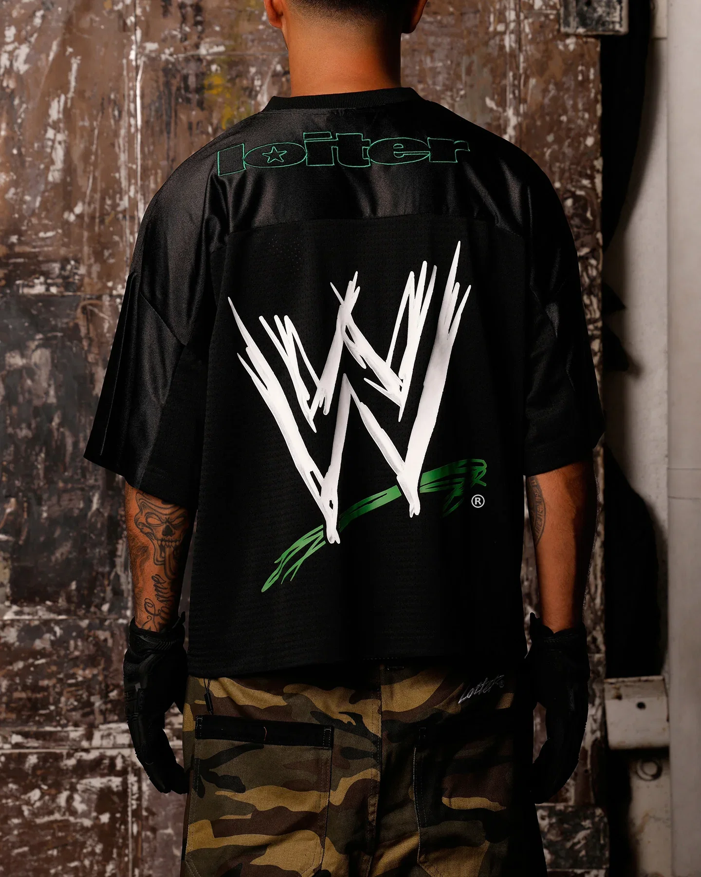 Image of Loiter X WWE Wrestle Mania Training Jersey Black