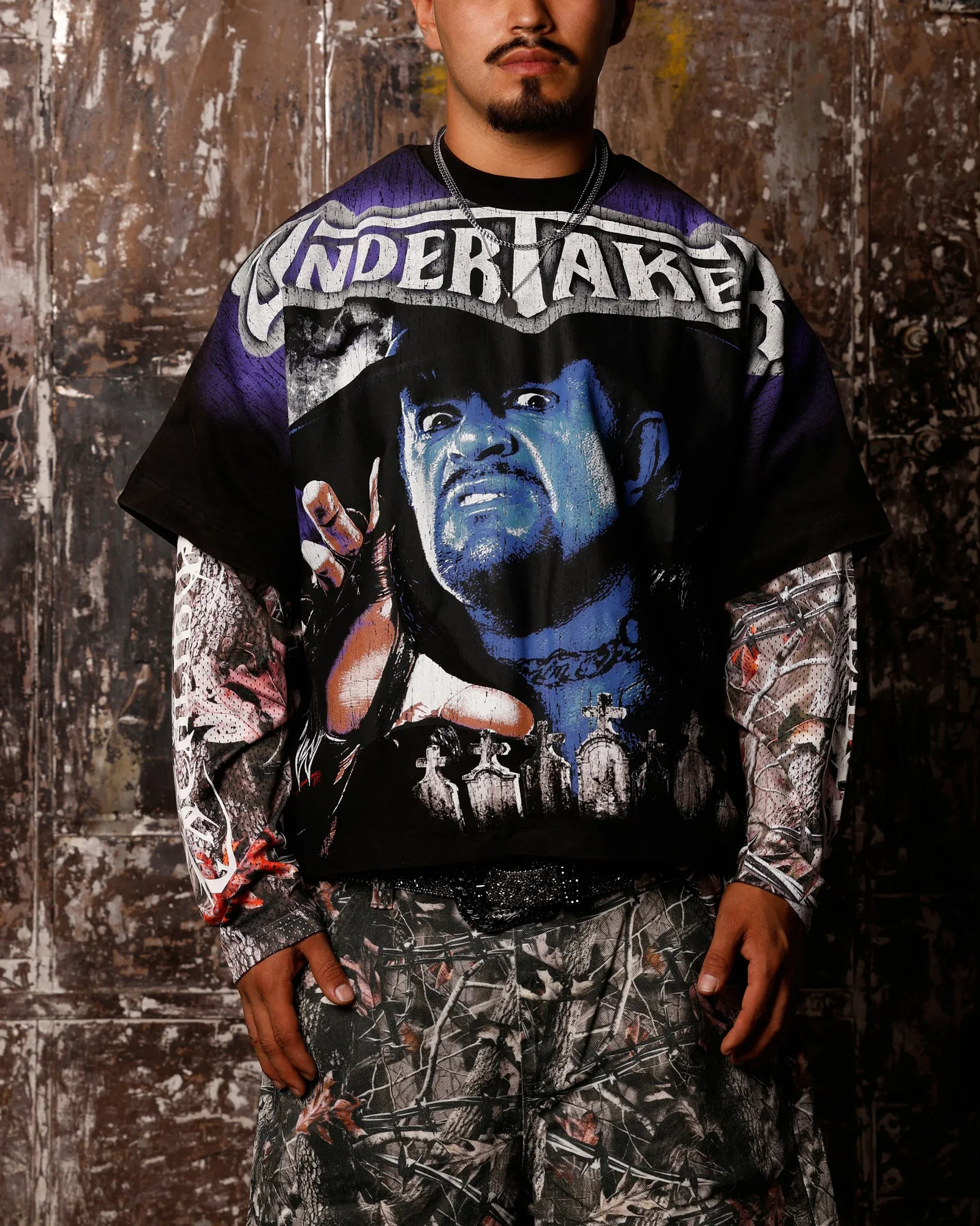 Image of Loiter X WWE Undertaker Vintage T-Shirt Vintage Black