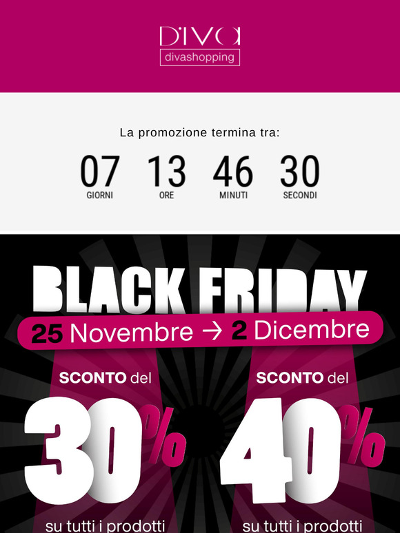 🖤 Fino al 40% di sconto! 🖤