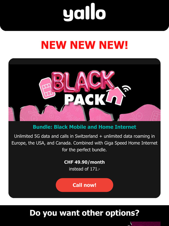 🖤 Home Internet & unlimited mobile under 50.- CHF/month