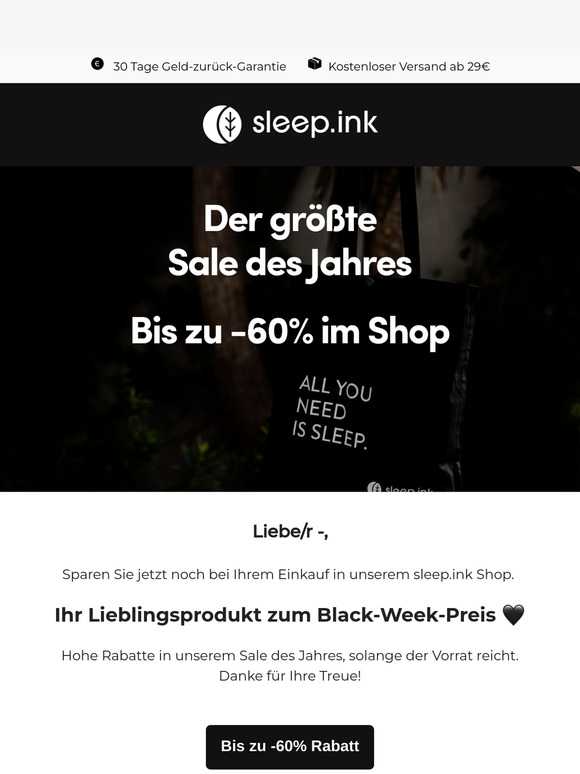 Investieren Sie in Ihren Schlaf. Jetzt mit bis zu -60% Rabatt 💸