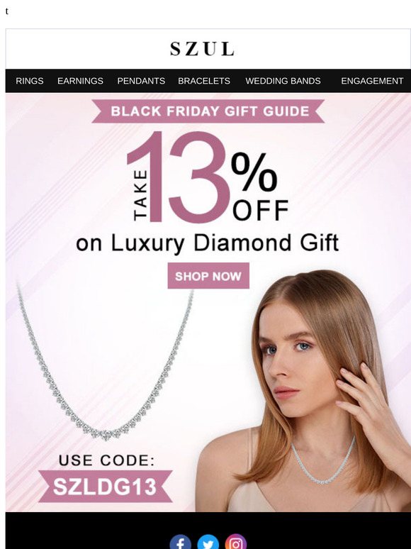 Limited Time Offer - Take 13% Off on Luxury Diamond Gifts!