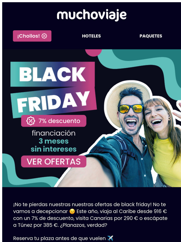 Black Friday: 7% de descuento y financiación 3 meses sin intereses