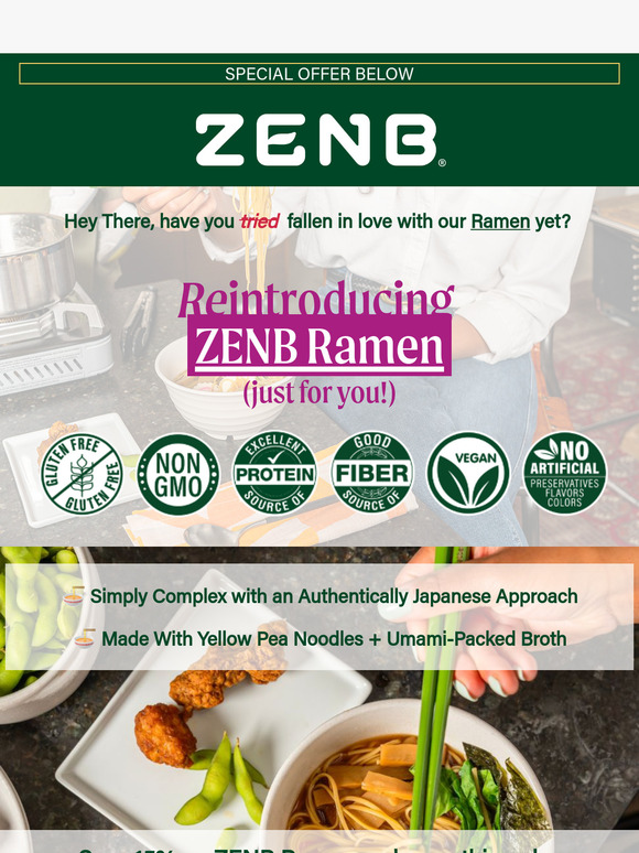🍜 REIntroducing ZENB Ramen, just for you friend 🍜