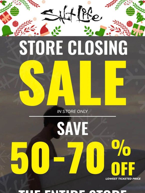Must-Have Items Are Waiting at Our Store Closing Sale!