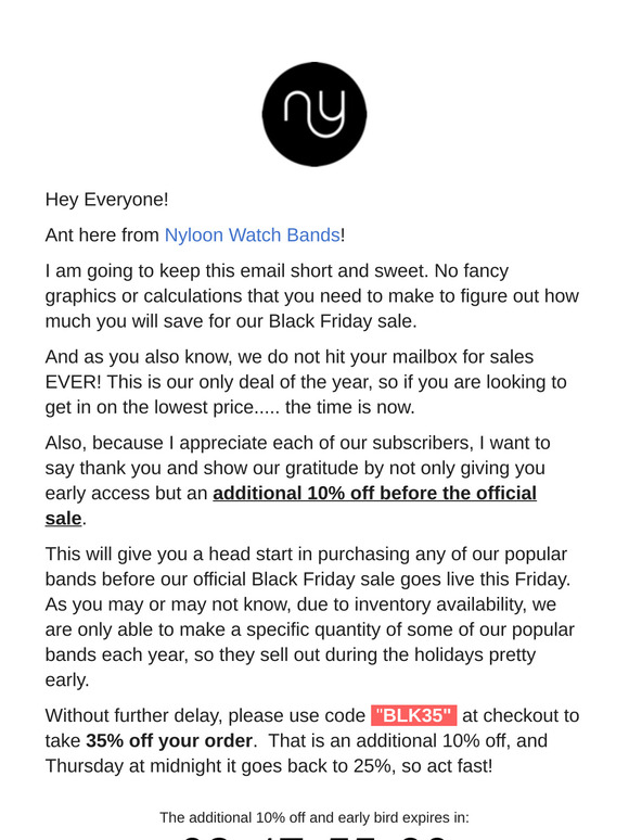 Our ONLY Nyloon sale of the year is here...