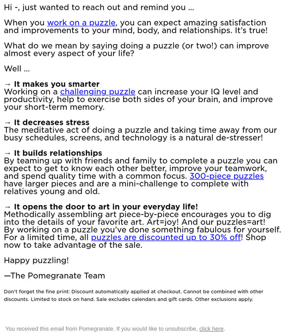 The Benefits of Puzzling (at up to 30% Off)
