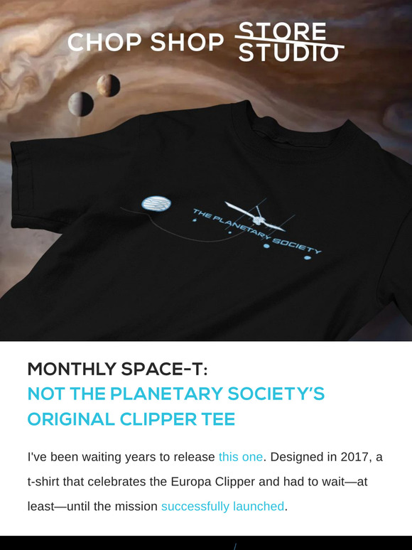 Not Your Father's Original Planetary Society Clipper Logo is Space-T of the Month