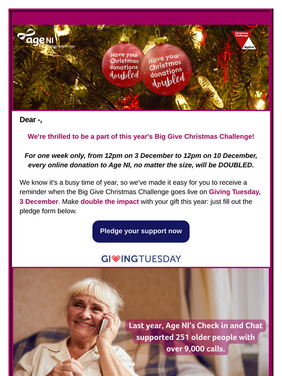 Donate and see it double this Christmas