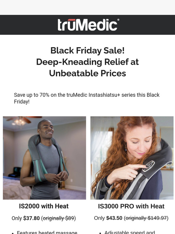 Exclusive Black Friday Deal: Up to 70% Off Our Best-Selling Massagers!