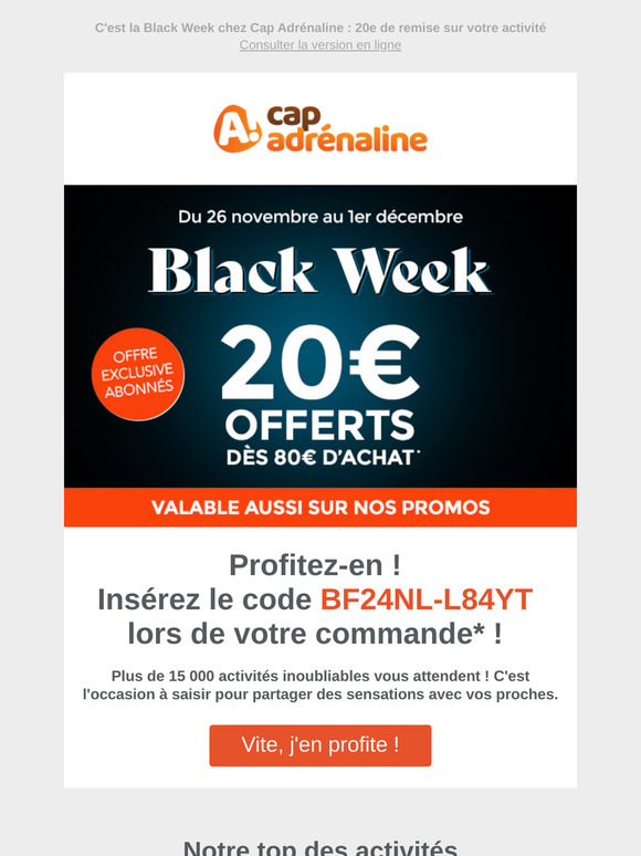 BLACK WEEK : c'est parti  !