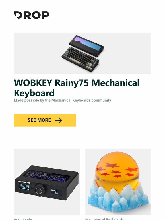 Dac Key Drop: WOBKEY Rainy75 Mechanical Keyboard, Douk Audio DAC-Q11 HiFi USB ...