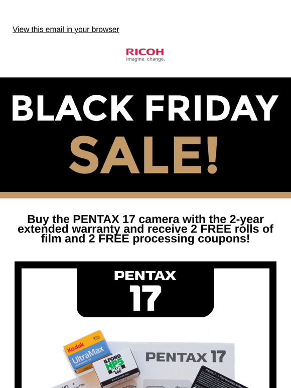 Black Friday Deals: It’s Time for FREE Film and Processing!
