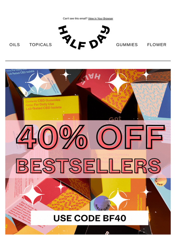 40% OFF on bestsellers starts now 😱