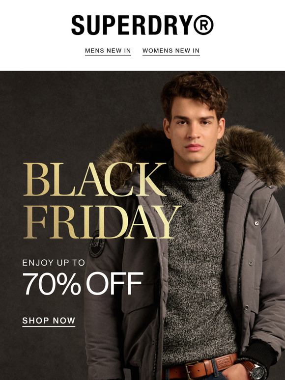 Black Friday: Enjoy Up to 70% Off