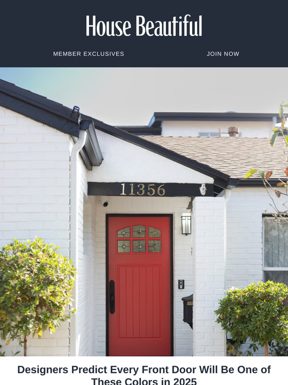 House Beautiful The Biggest Front Door Color Trends of 2025, According