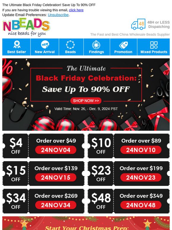 The Ultimate Black Friday Celebration! Save Up To 90% OFF