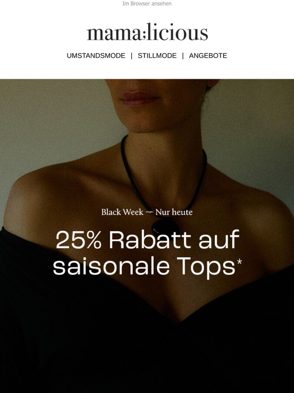 Besser wird es nicht💸 25 % Rabatt auf saisonale Tops!