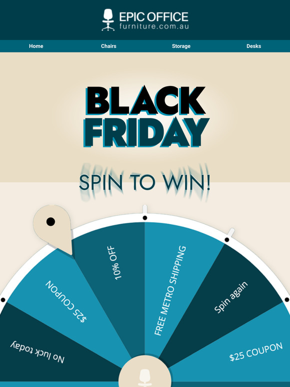 ⚫ Spin to Win a Coupon this Black Friday! ⚫