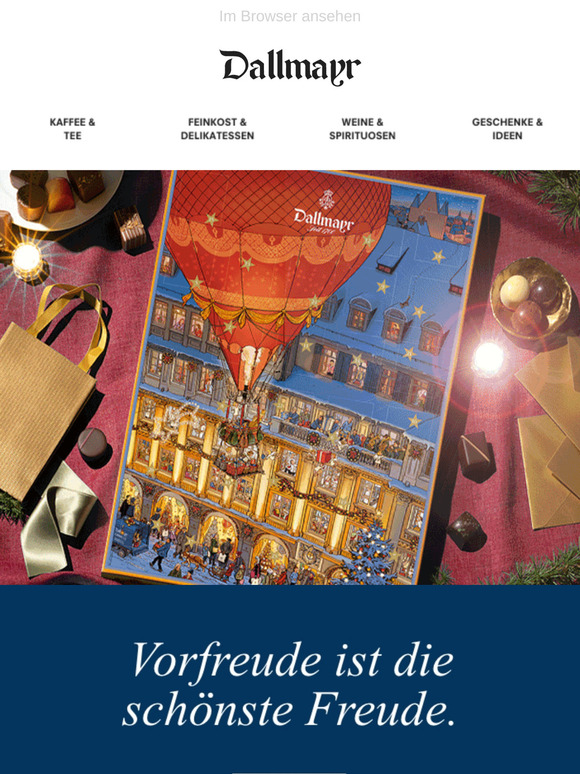 Sichern Sie sich Ihren Dallmayr Adventskalender - bald ist er ausverkauft!