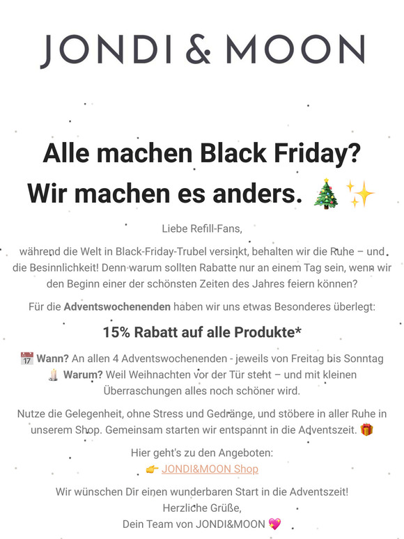 JONDI&MOON | Wir machen keinen BlackFriday 🙃
