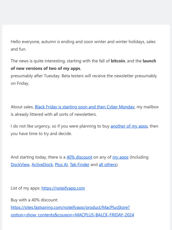 🍁 The latest news of autumn and Cyber ​​Monday is coming