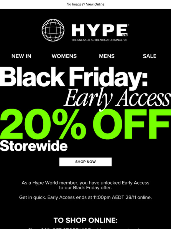 Your Black Friday early access code is inside...