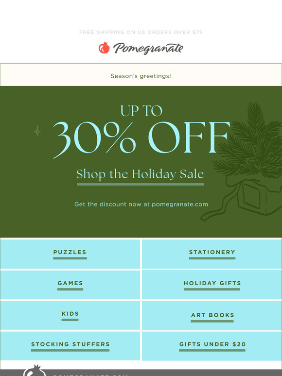 Reminder: Stocking Stuffers Up to 30% Off