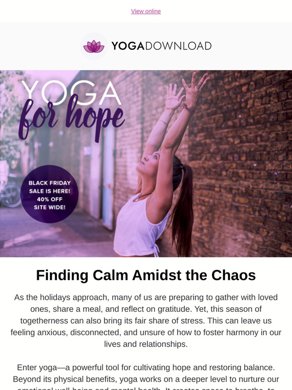 🙏Yoga for Hope | 40% Off Black Friday Sale