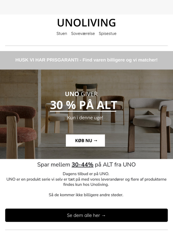 🎉 Min. 30% på UNO under Black Week! 🎉