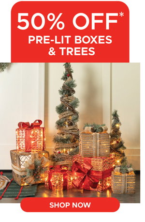 Pre-Lit Boxes & Trees